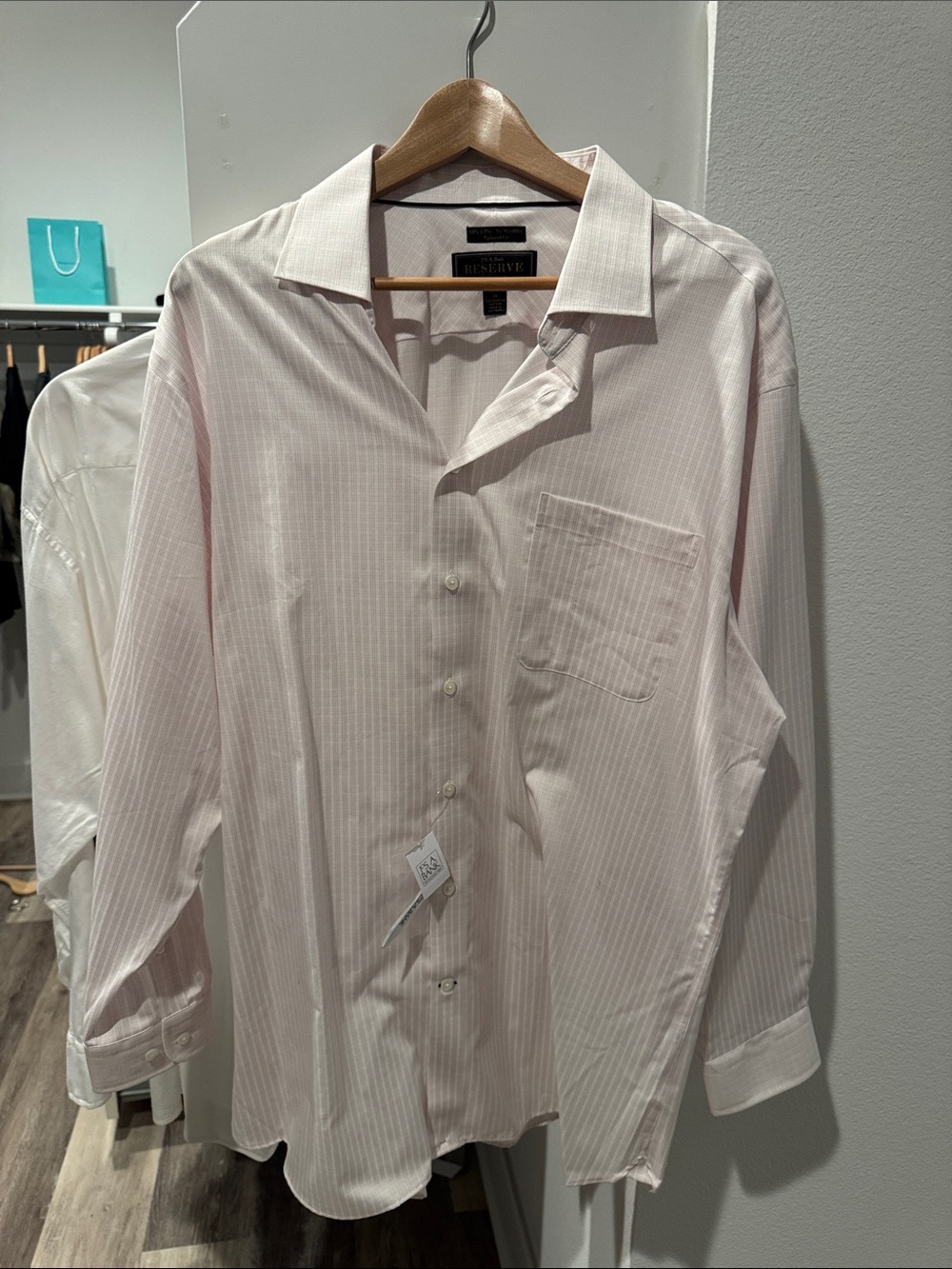Jos. A. Bank Light Pink Pinstripe Dress Shirt